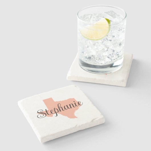 Dessous-de-verre En Pierre Nom du script curé Peach Texas (Côté)