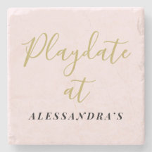 Nom personnalisé Minimaliste Drôle Pastel Rose Or 