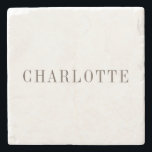 Dessous-de-verre En Pierre Nom professionnel minimaliste élégant<br><div class="desc">Différentes options de taille et de type,  Outil de création facile à utiliser. Vous n'avez qu'à modifier le nom.</div>