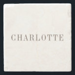 Dessous-de-verre En Pierre Nom professionnel minimaliste élégant<br><div class="desc">Différentes options de taille et de type,  Outil de création facile à utiliser. Vous n'avez qu'à modifier le nom.</div>