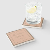 Dessous-de-verre En Pierre Noms de calligraphie créative mariage Date (Côté)