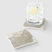 Dessous-de-verre En Pierre Nord des Etats-Unis d'Amérique est (Côté)