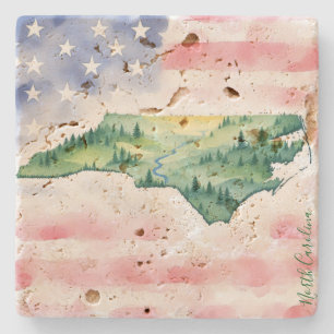 Dessous-de-verre En Pierre North Carolina Stone Coaster