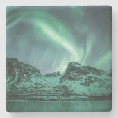 Dessous-de-verre En Pierre Northern Lights Nature Photo (Devant)