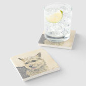 Dessous-de-verre En Pierre Norwich Terrier Peinture - Cute Original Chien Art (Côté)