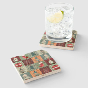 Dessous-de-verre En Pierre Nostalgale Vintage Patchwork Quilt