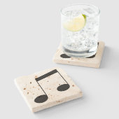 Dessous-de-verre En Pierre Note de musique (Côté)