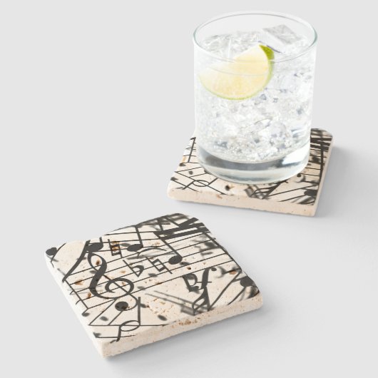 Dessous-de-verre En Pierre Notes musicales/Écrire une chanson (Côté)