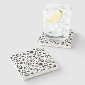 Dessous-de-verre En Pierre Notes musicales et Clefs (Côté)