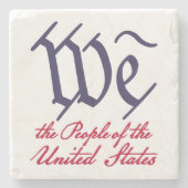 Dessous-de-verre En Pierre Nous le peuple 2 (Devant)