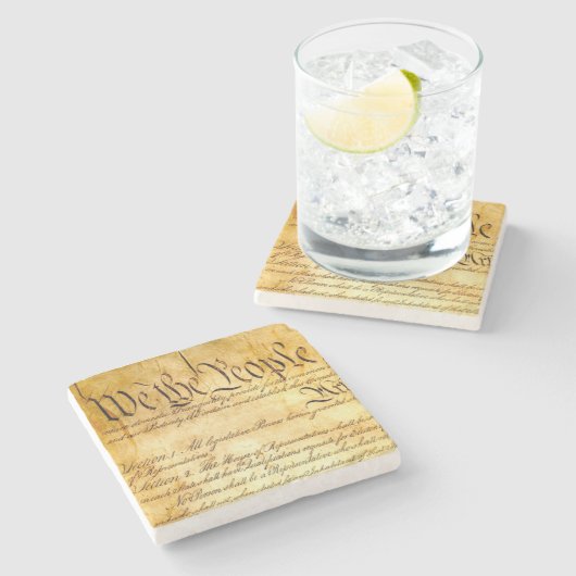 Dessous-de-verre En Pierre Nous le peuple - Constitution (Côté)