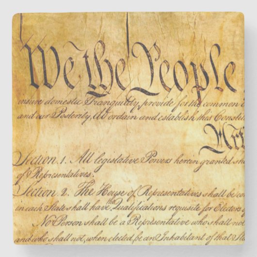 Dessous-de-verre En Pierre Nous le peuple - Constitution (Devant)