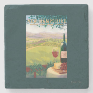 Dessous-de-verre En Pierre Nouvelle scène de pays de HampshireWine