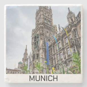 Dessous-de-verre En Pierre Nouvelle tour de l'Hôtel de Ville à Munich, Allema