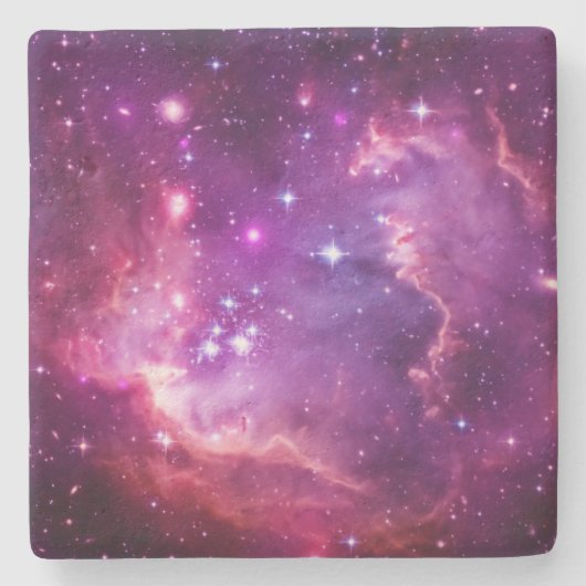 Dessous-de-verre En Pierre Nuage Magellanique Vibrant pourpre teint (Devant)