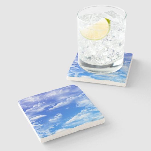 Dessous-de-verre En Pierre Nuages (Côté)