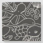 Dessous-de-verre En Pierre Nuit (Devant)