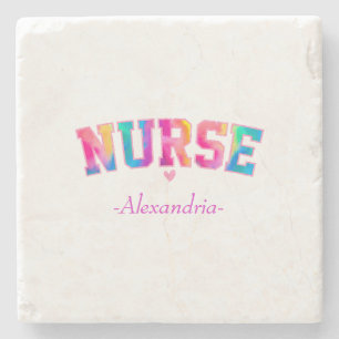 Dessous-de-verre En Pierre "Nurse" en Elegant Rainbow Colors   Vibrant &