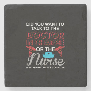 Dessous-de-verre En Pierre Nurse   The Doctor in Charge Or The Nurse