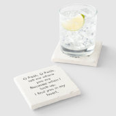 Dessous-de-verre En Pierre O Citation inspirante de foi (Côté)