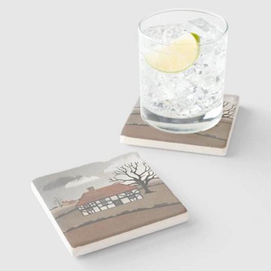 Dessous-de-verre En Pierre Oak Tree Manor (Côté)