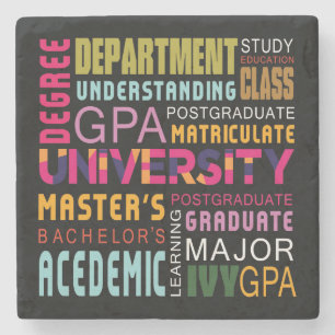 Dessous-de-verre En Pierre Objets universitaires colorés