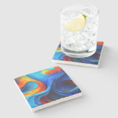 Dessous-de-verre En Pierre Ocean Lava "Astralsurge" (Côté)