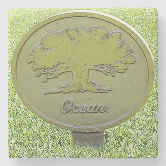 Dessous-de-verre En Pierre Ocean Tree Golf, Kiawah Island, SC Marble Dessous  (Devant)