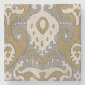 Dessous-de-verre En Pierre Ochre Ikat II (Devant)