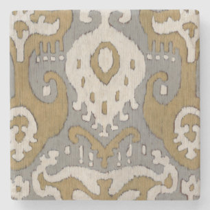 Dessous-de-verre En Pierre Ochre Ikat II