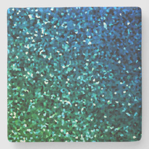 Dessous-de-verre En Pierre Odeur bleu vert brillant Cadeau coloré Ombre
