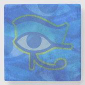 Dessous-de-verre En Pierre OEil bleu (Devant)