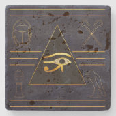 Dessous-de-verre En Pierre OEil d'or égyptien (Devant)