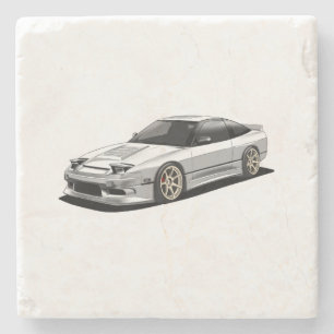 Dessous-de-verre En Pierre œuvre d'art dessinée à la main de nissan 240sx