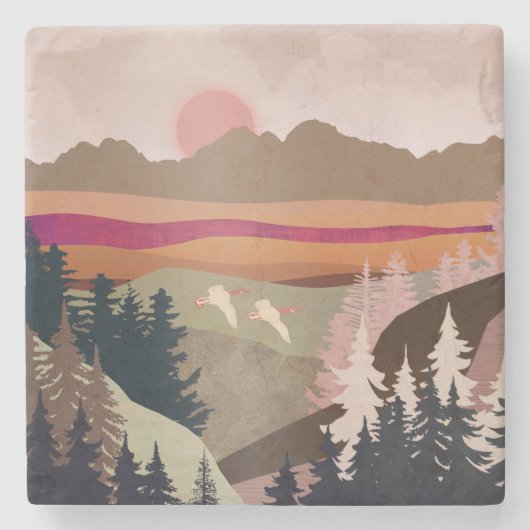 Dessous-de-verre En Pierre Oie d'été (Devant)