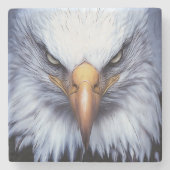 Dessous-de-verre En Pierre Oiseau d'aigle à tête blanche (Devant)