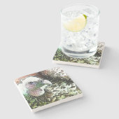 DESSOUS-DE-VERRE EN PIERRE OISEAU DE PREY VULTURE (Côté)