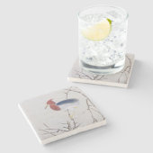 Dessous-de-verre En Pierre Oiseau d'hiver (Côté)