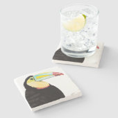 Dessous-de-verre En Pierre Oiseau tropical Toucan (Côté)