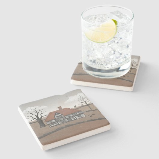 Dessous-de-verre En Pierre Old Crow Manor (Côté)