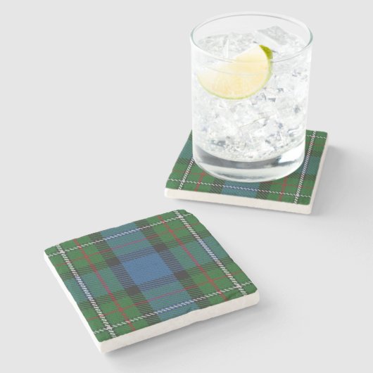 Dessous-de-verre En Pierre Old Scots Tavern Clan Fergusson Ferguson Tartan (Côté)