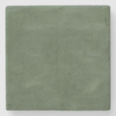 Dessous-de-verre En Pierre Olive Pistachio Texture verte Noël (Devant)