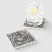 Dessous-de-verre En Pierre Ondes et galets (Côté)