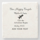 Dessous-de-verre En Pierre One happy Couple, l'aventure commence co mariage (Devant)