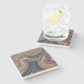 Dessous-de-verre En Pierre Onyx du tube à fleurs (Côté)