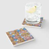 Dessous-de-verre En Pierre Or bleu (Côté)