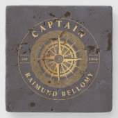 Dessous-de-verre En Pierre Or Nautique (Devant)