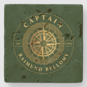 Dessous-de-verre En Pierre Or Nautique (Devant)