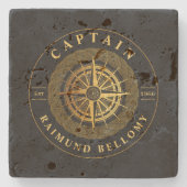 Dessous-de-verre En Pierre Or Nautique (Devant)