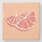 Dessous-de-verre En Pierre Orange (Devant)